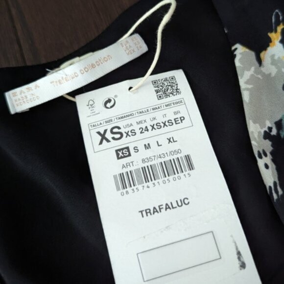 NWT Zara floral wrap short sleeve blouse - Picture 5 of 5